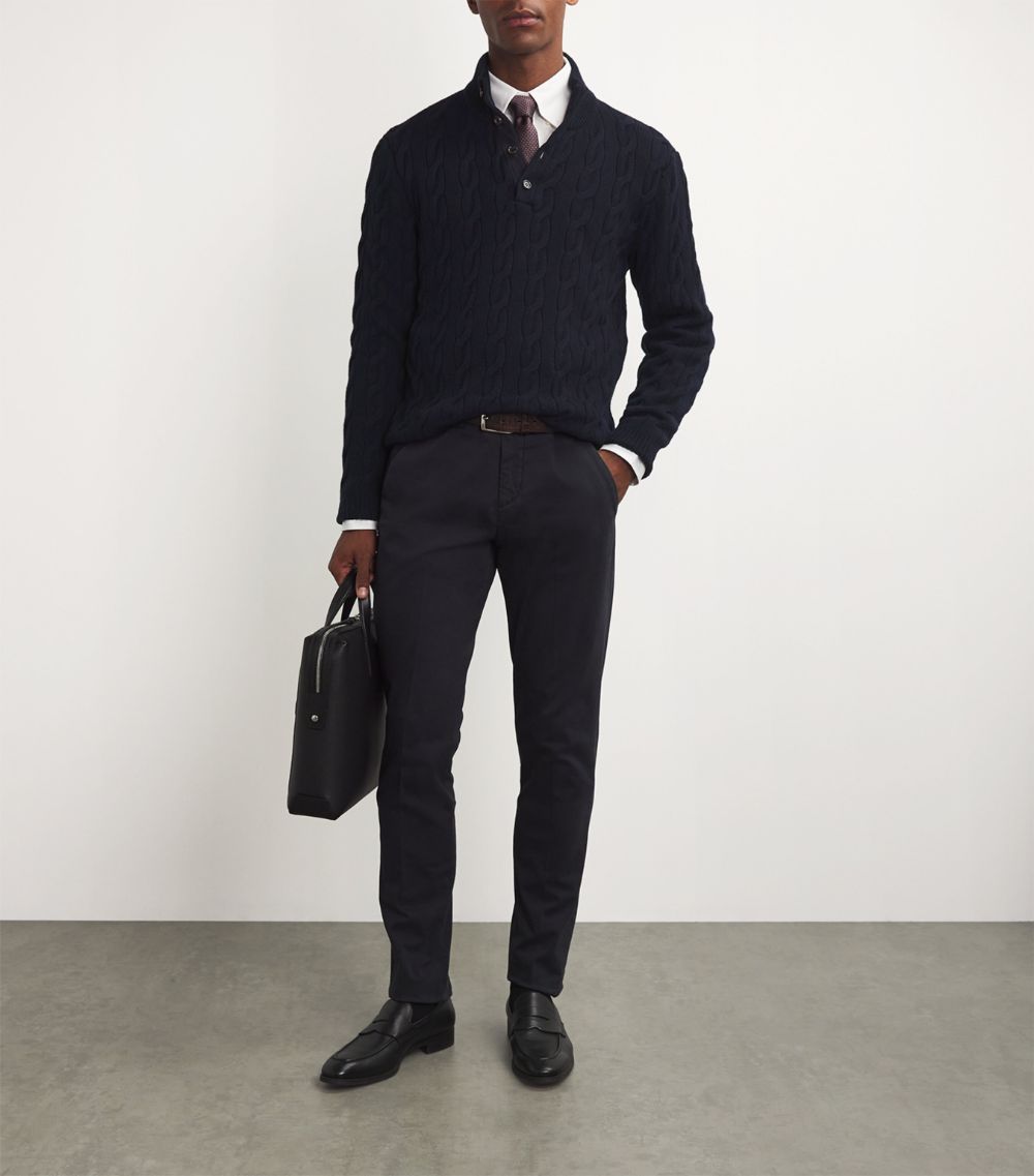 Ralph Lauren Purple Label Ralph Lauren Purple Label Cashmere Cable-Knit Sweater