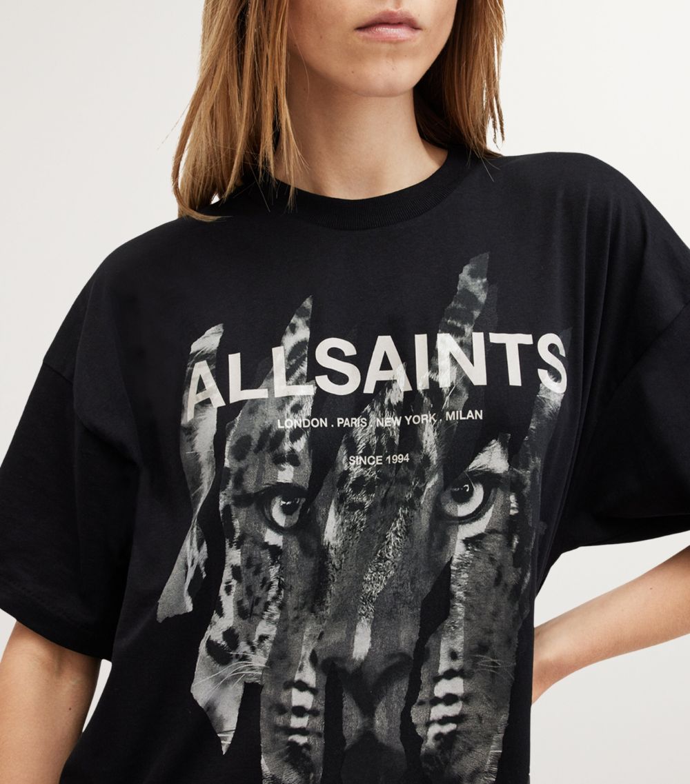 Allsaints Allsaints Leopard Print Riproar T-Shirt Dress