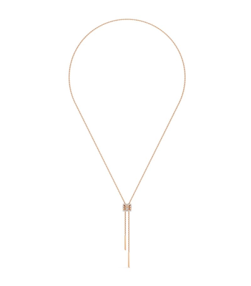 De Beers Jewellers De Beers Jewellers Rose Gold And Diamond Dewdrop Sliding Necklace