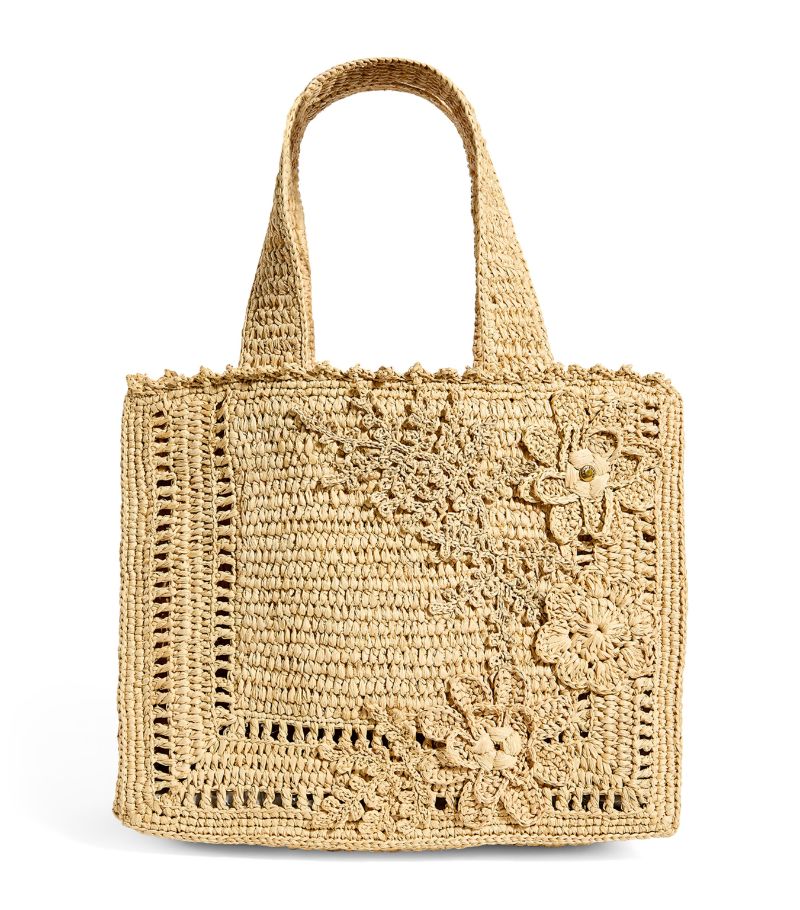 Zimmermann Zimmermann Raffia Floral Tote Bag