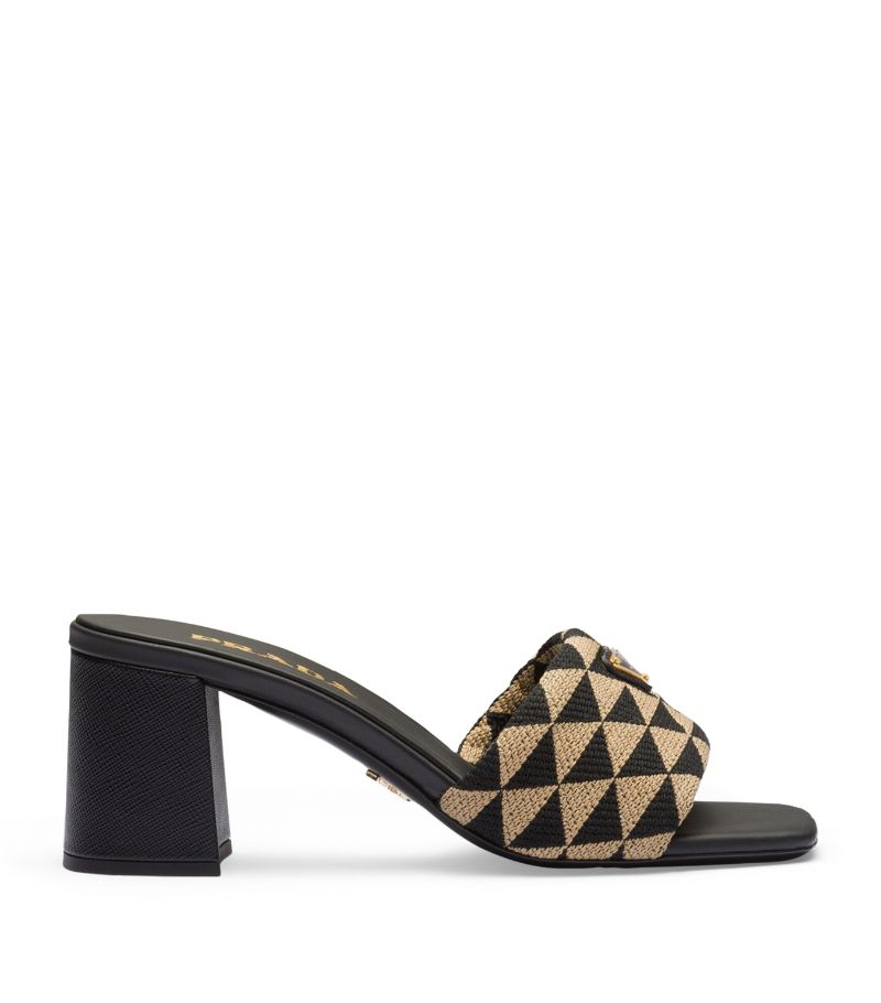 Prada Prada Fabric Triangle Mules 65