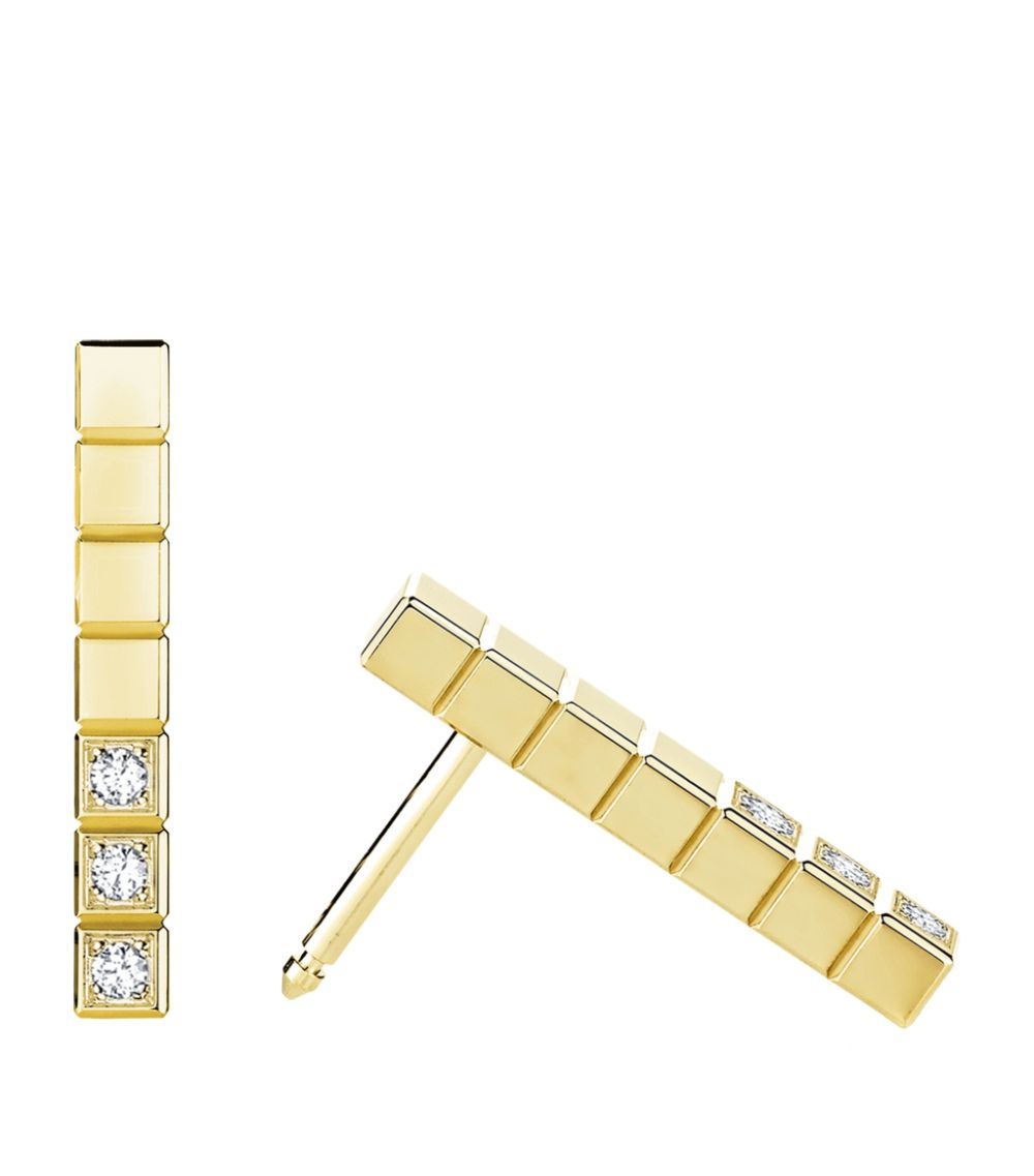 Chopard Chopard Yellow Gold And Diamond Ice Cube Earrings