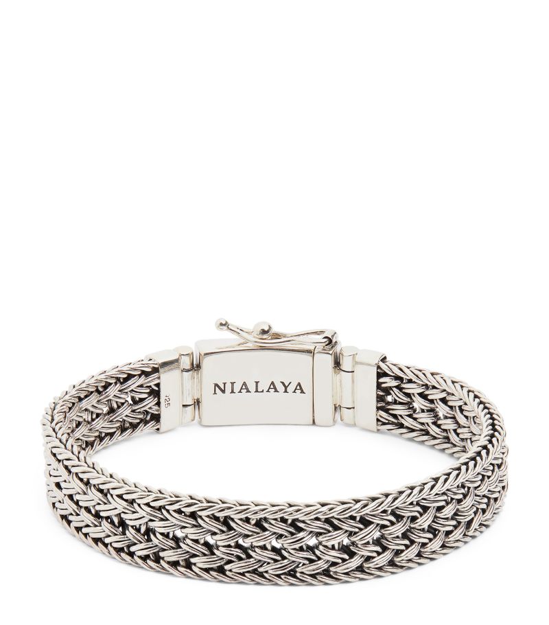 Nialaya Jewelry Nialaya Jewelry Sterling Silver Braided Chain Bracelet