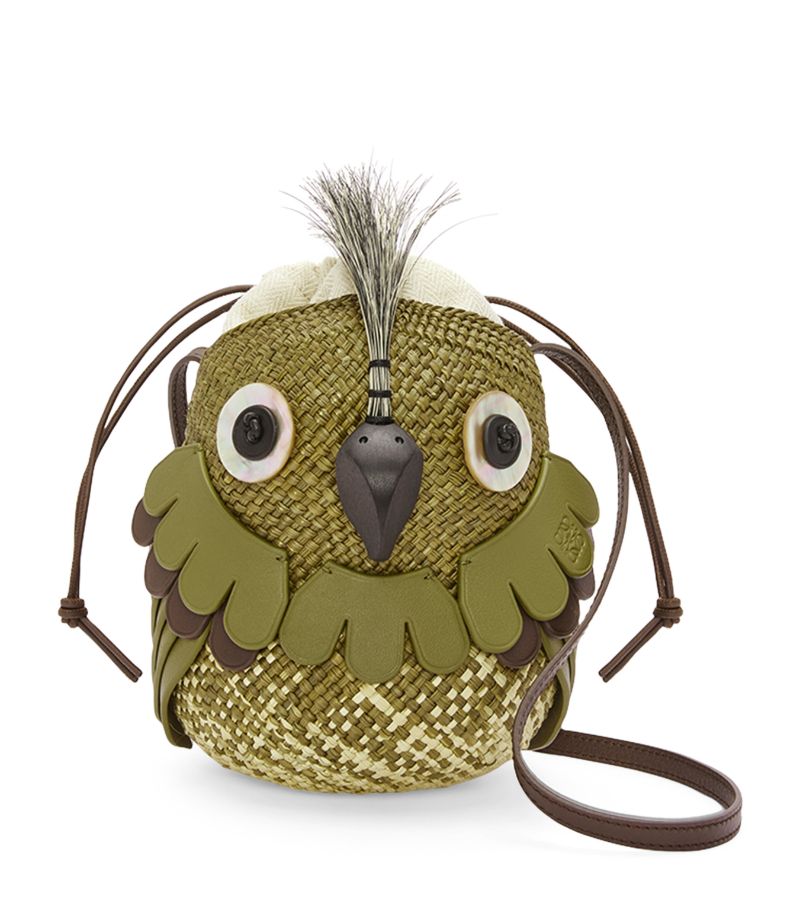 Loewe Loewe X Paula'S Ibiza Iraca Palm-Leather Bird Cross-Body Bag