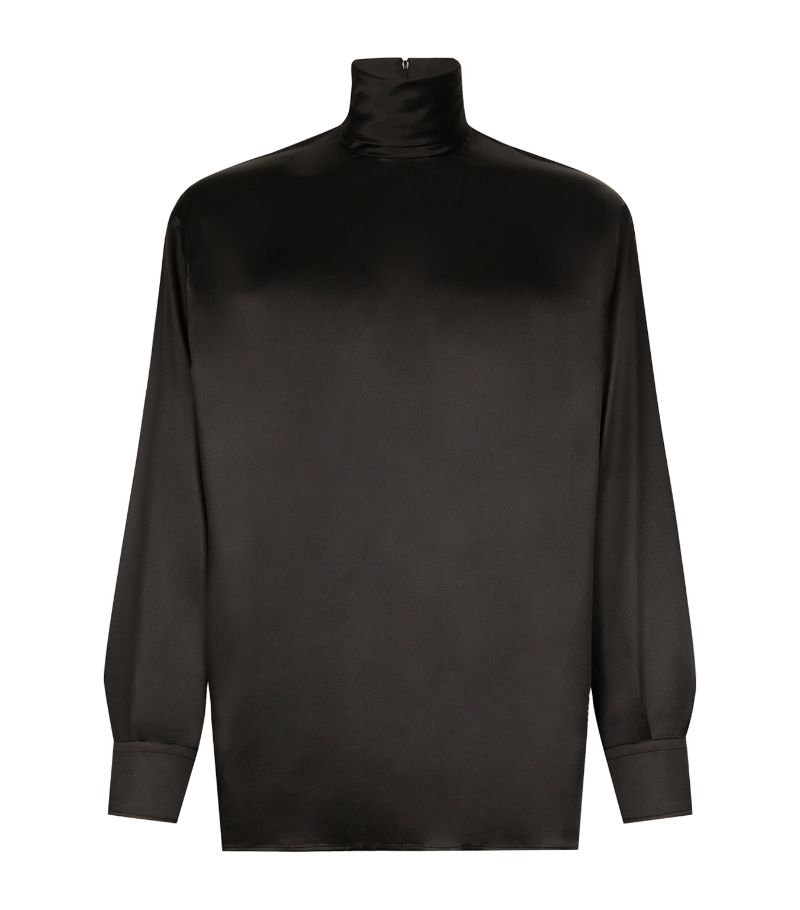 Dolce & Gabbana Dolce & Gabbana Silk High-Neck Shirt