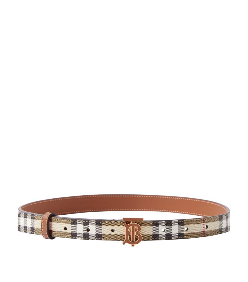 Burberry Burberry Leather Tb Monogram Belt