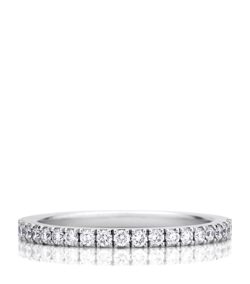 De Beers Jewellers De Beers Jewellers Platinum Pavé Diamond Classic Band