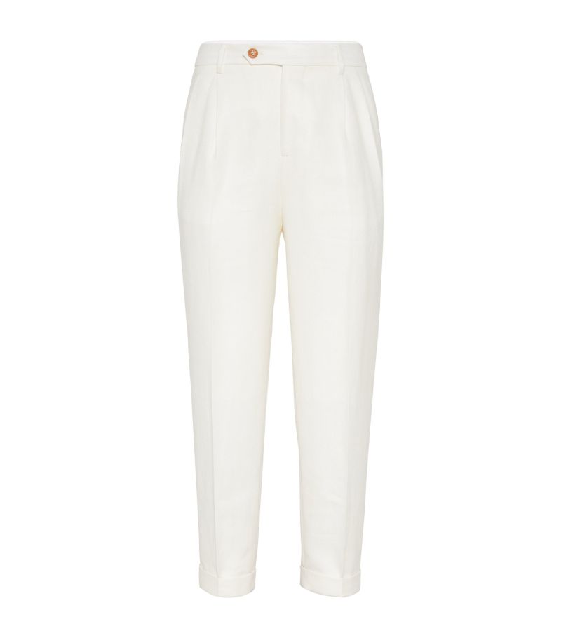 Brunello Cucinelli Brunello Cucinelli Linen-Blend Easy Fit Trousers