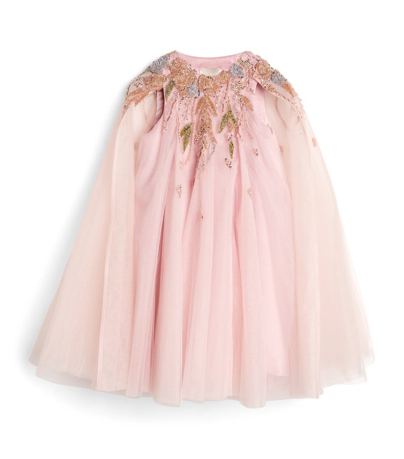 Mischka Aoki Kids Mischka Aoki Kids Tulle Embellished Cape Dress (6-12 Years)