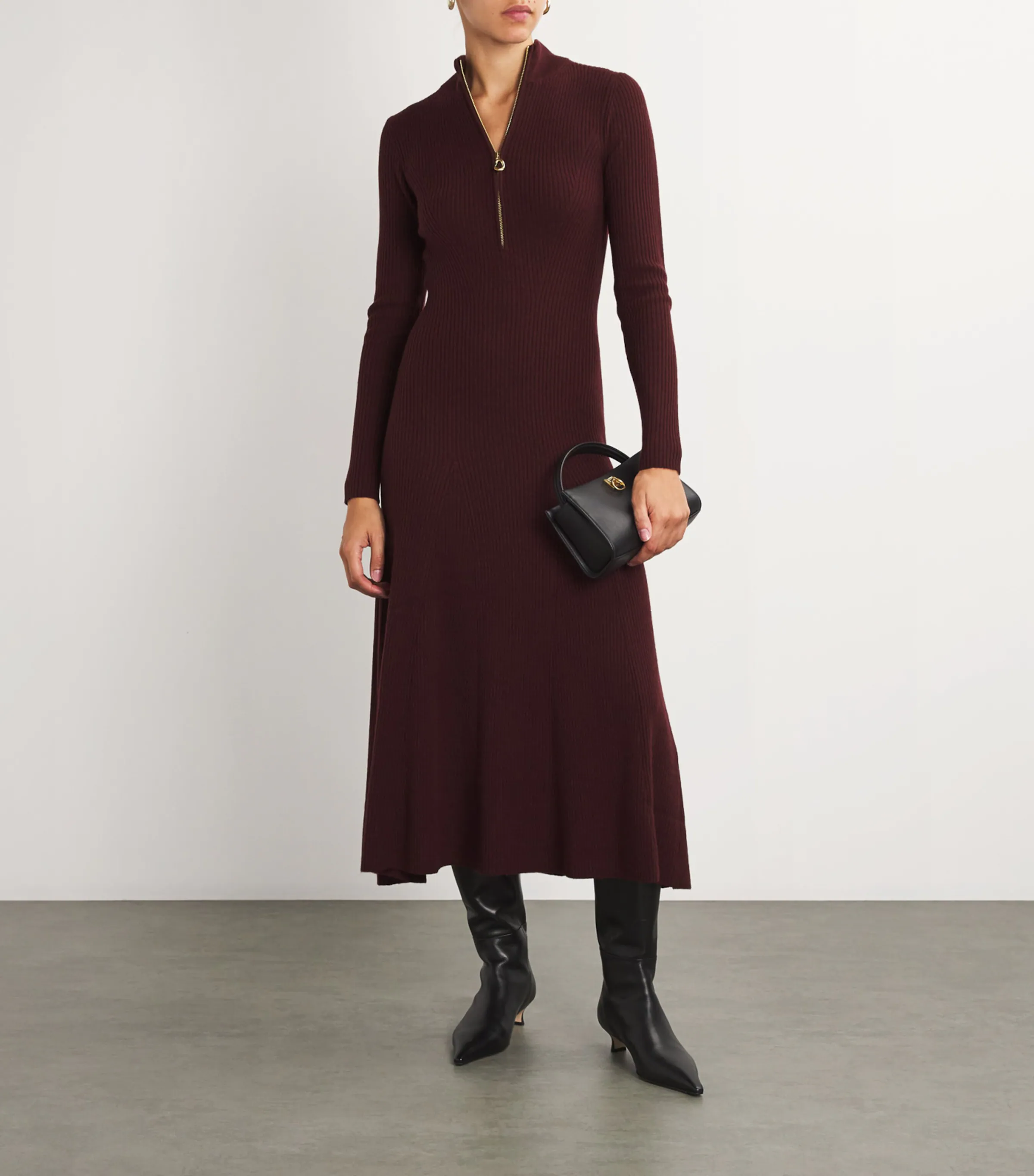 Me+Em ME+EM Wool-Cashmere High-Neck Dress