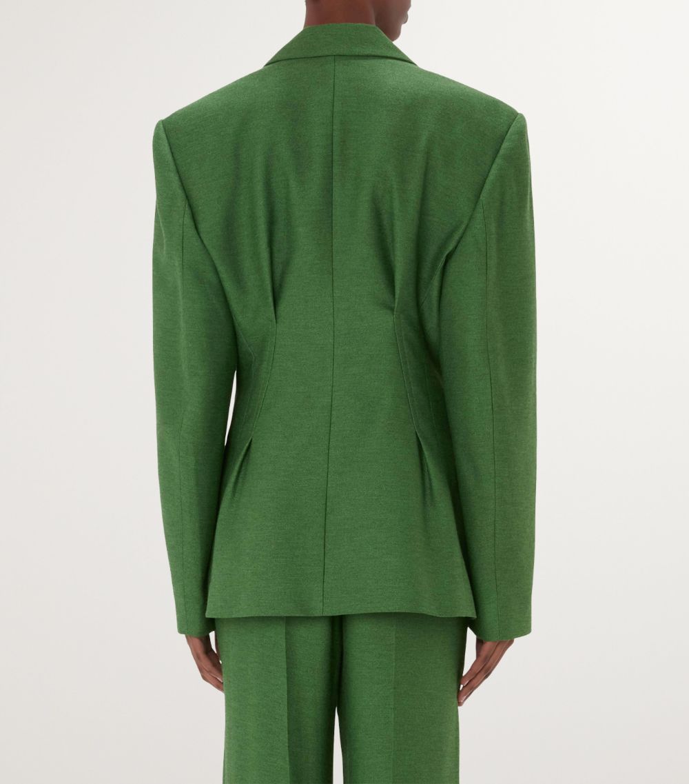 Jw Anderson Jw Anderson Pintucked Double-Breasted Blazer