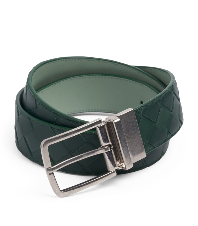 Bottega Veneta Bottega Veneta Leather Reversible Intrecciato Belt