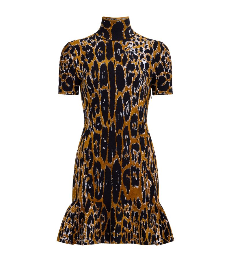 Alaïa Alaïa Leopard Jacquard Knitted Dress