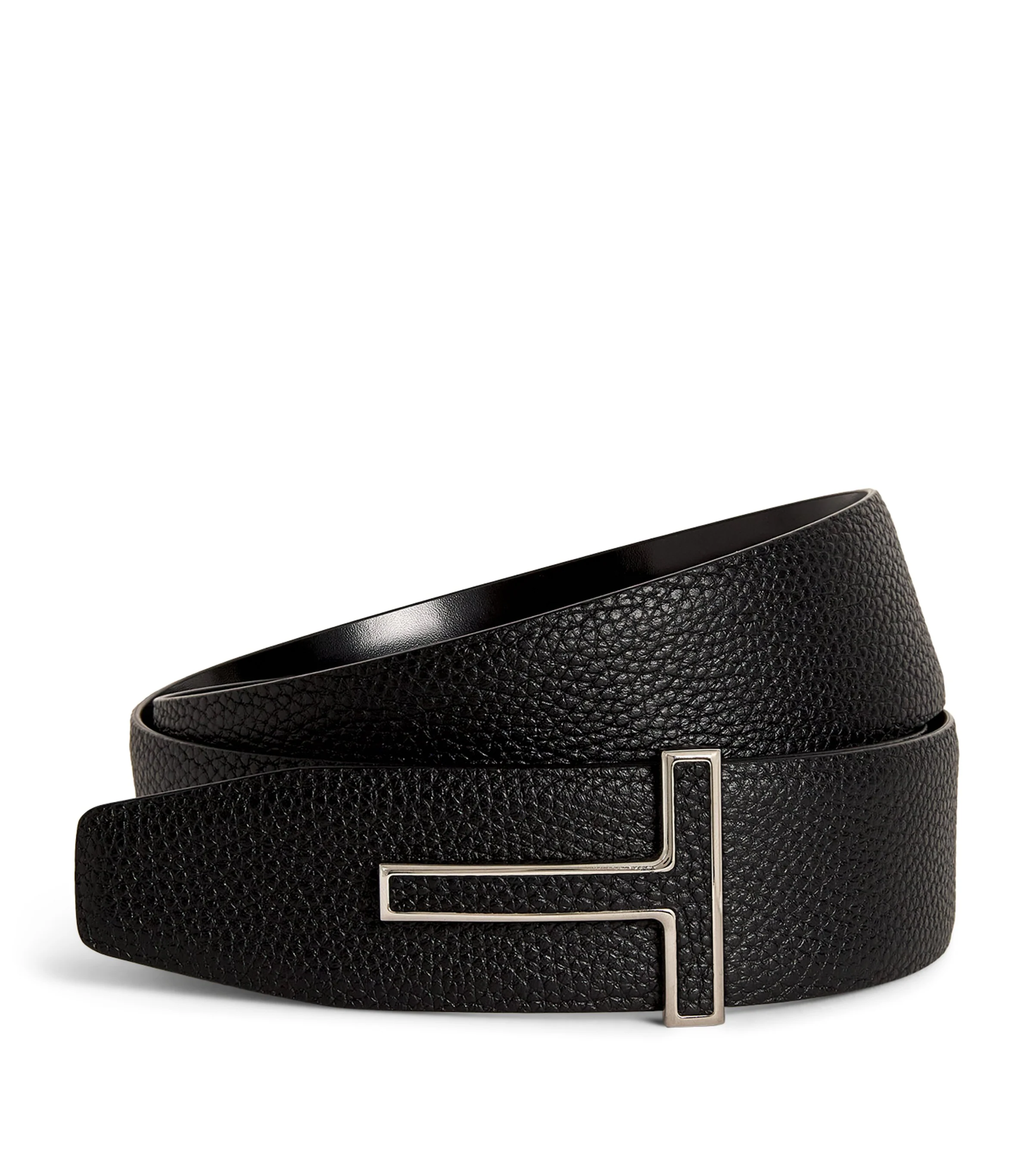 Tom Ford Tom Ford Leather Reversible T Icon Belt