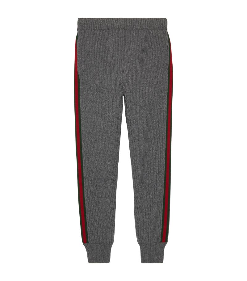 Gucci Gucci Wool-Cashmere Web Stripe Sweatpants