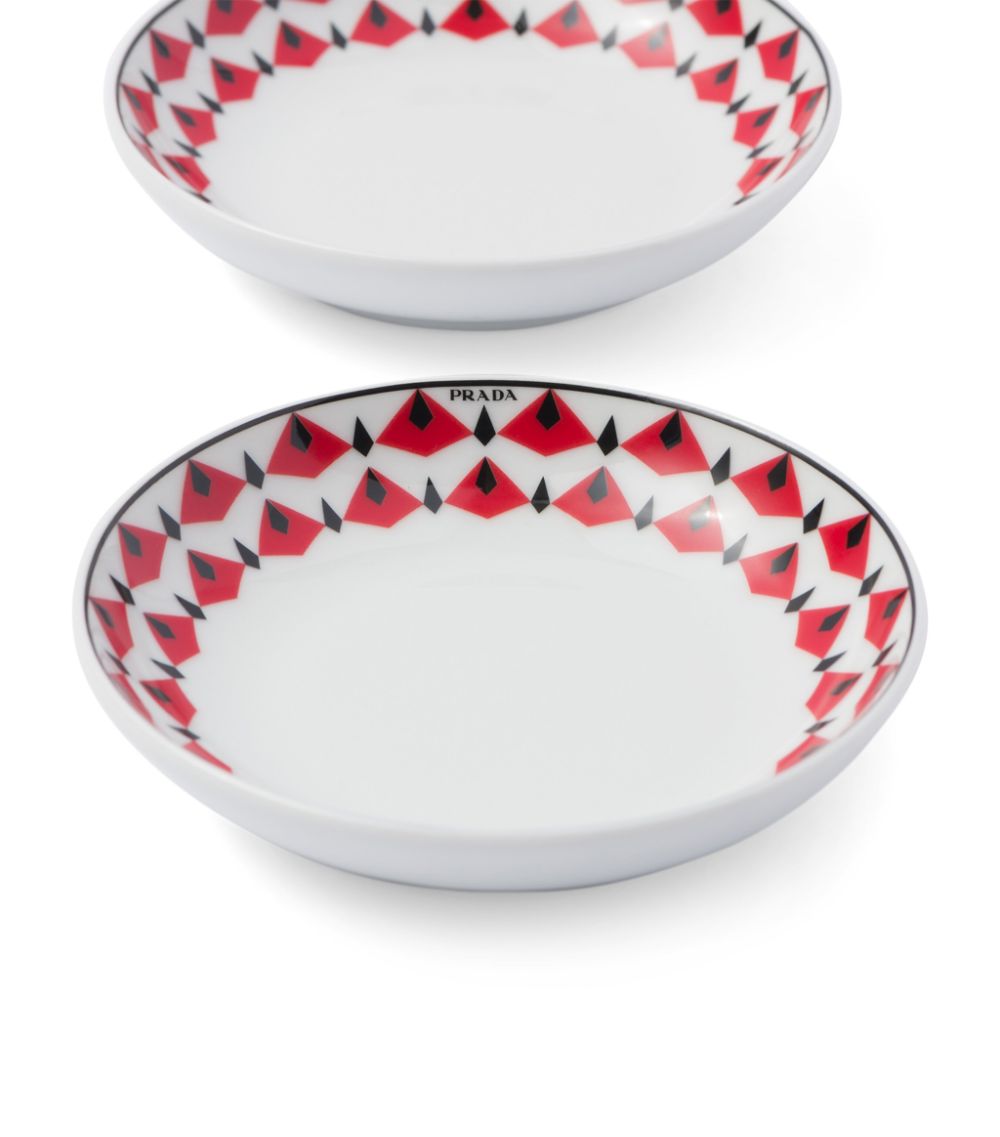 Prada Prada Set Of 2 Porcelain Vienna Sauce Bowls (11Cm)