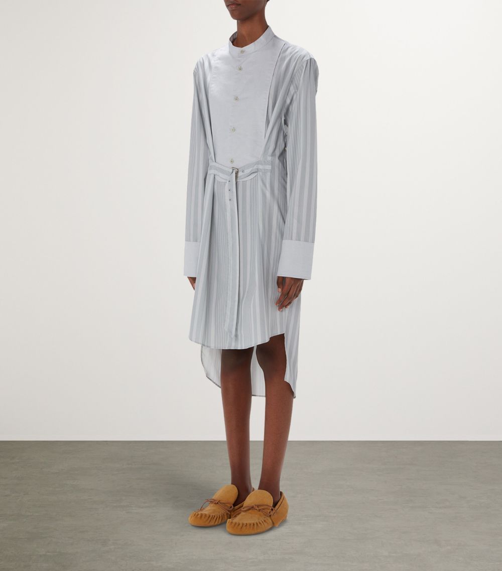 Jw Anderson Jw Anderson Cotton Striped Tuxedo Dress