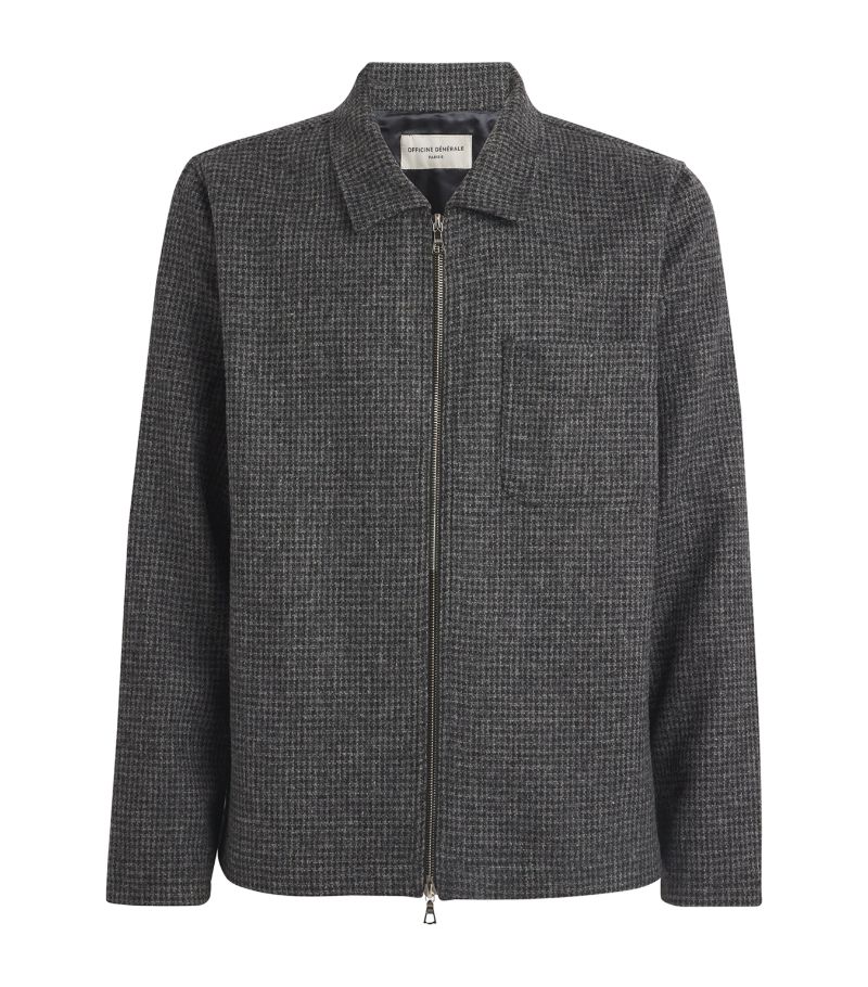  Officine Generale Wool Byron Overshirt