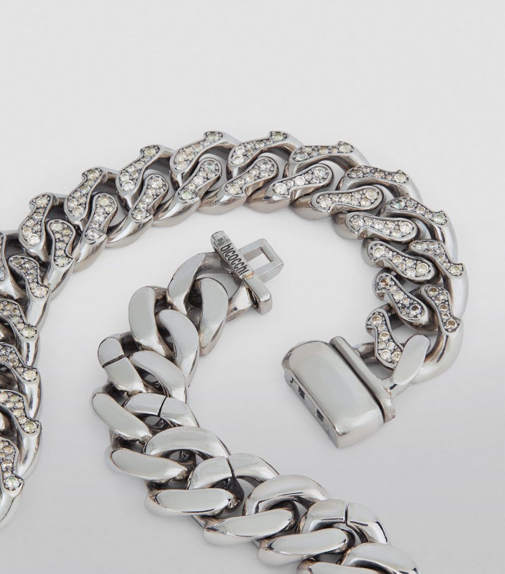 Emanuele Bicocchi Emanuele Bicocchi Rhodium-Plated Sterling Silver And Cubic Zirconia Chain Necklace
