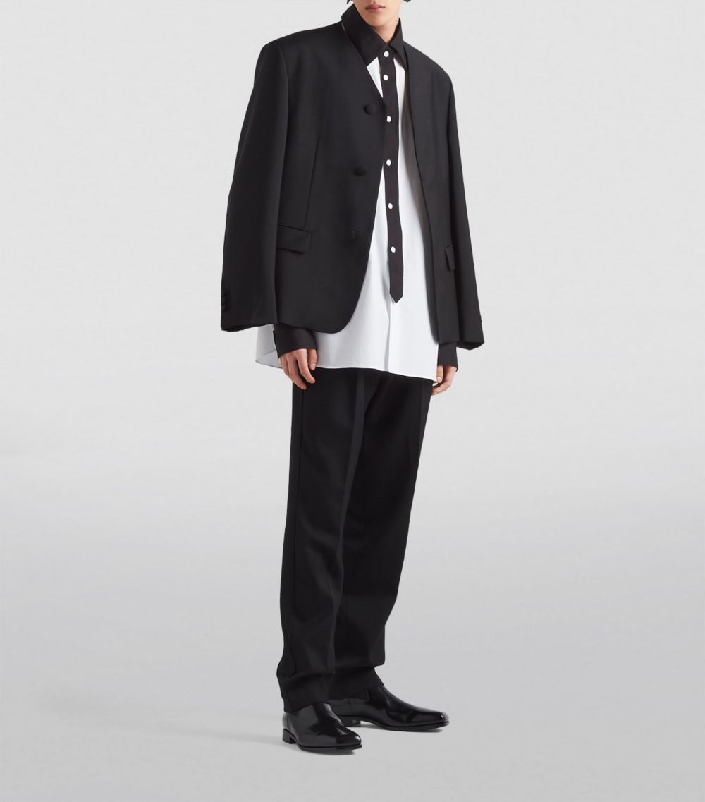 Prada Prada Oversized Contrast-Detail Shirt