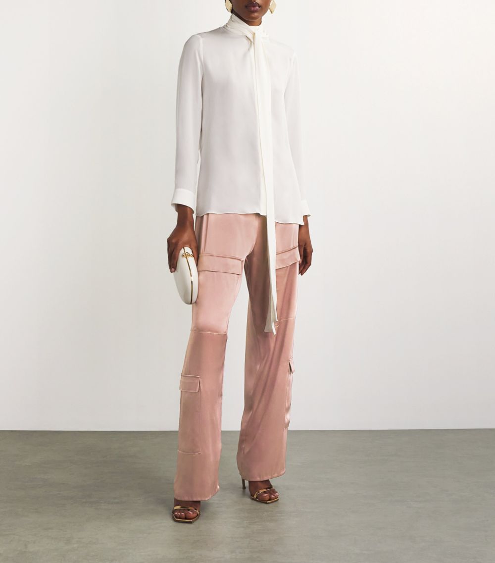 Lapointe Lapointe Satin Drawstring Cargo Trousers