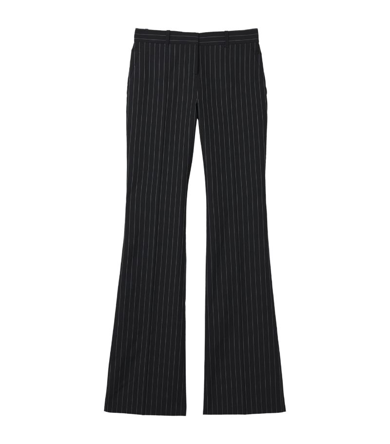 Alexander McQueen Alexander Mcqueen Wool-Mohair Pinstripe Bootcut Trousers