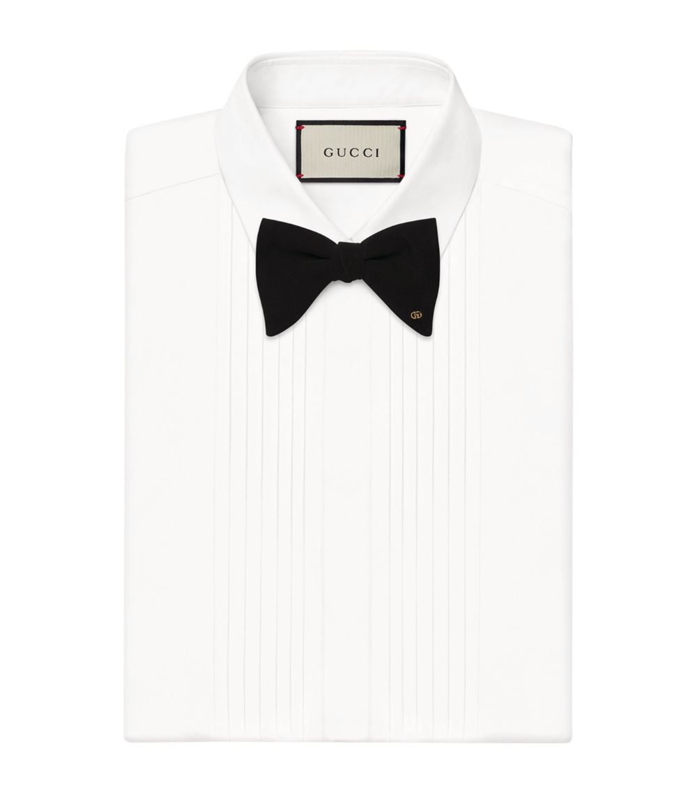 Gucci Gucci Silk Gg Logo Bow Tie