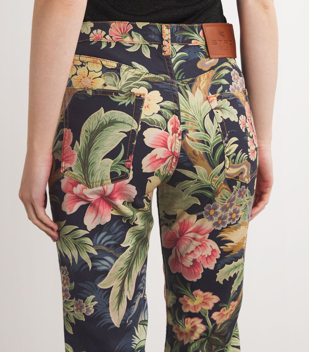 Etro Etro Floral Print Straight Jeans