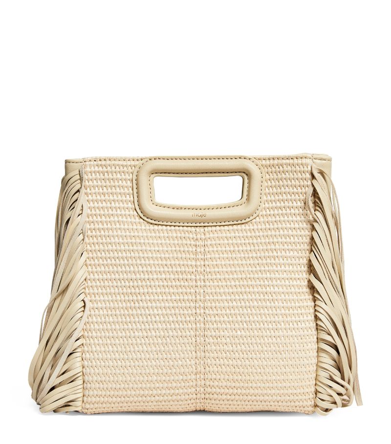  Maje Fringed M Top-Handle Bag