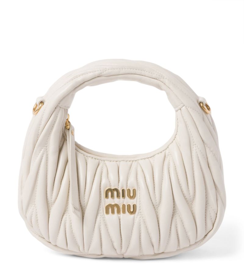 Miu Miu Miu Miu Mini Nappa Leather Wander Top-Handle Bag