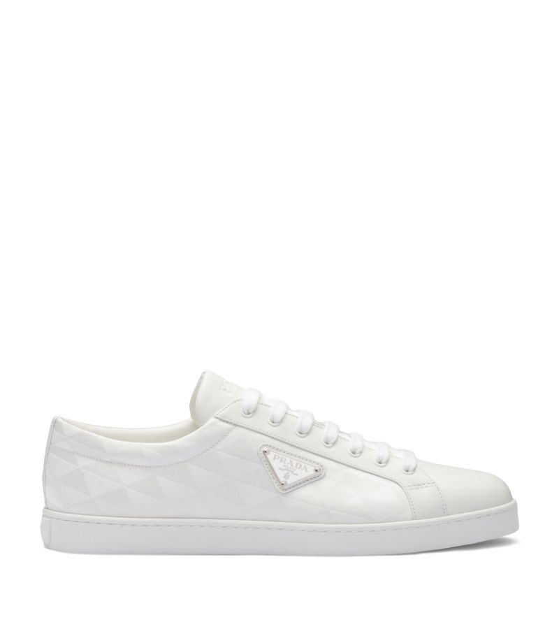 Prada Prada Leather and Re-Nylon Sneakers