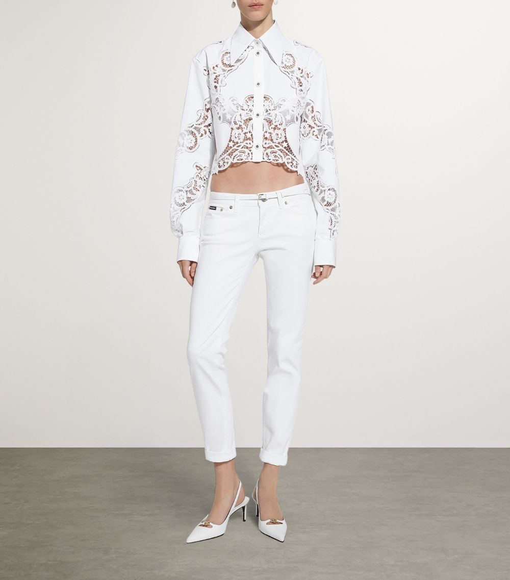 Dolce & Gabbana Dolce & Gabbana Lace Cropped Shirt