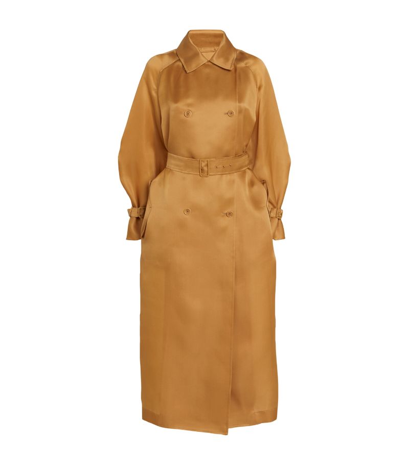 Max Mara Max Mara Silk Oversized Sacco Trench Coat