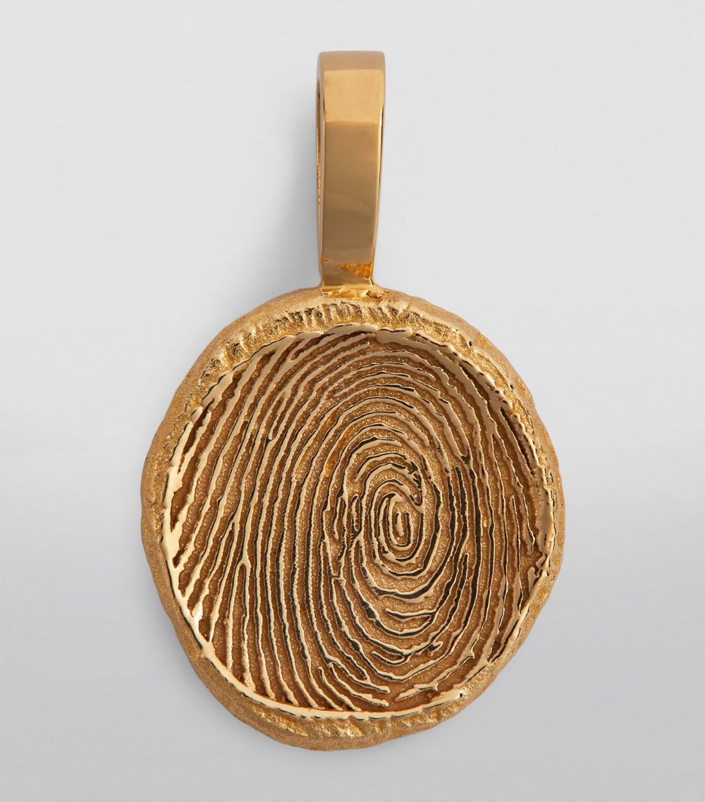 Azlee Azlee Yellow Gold Fingerprint Charm