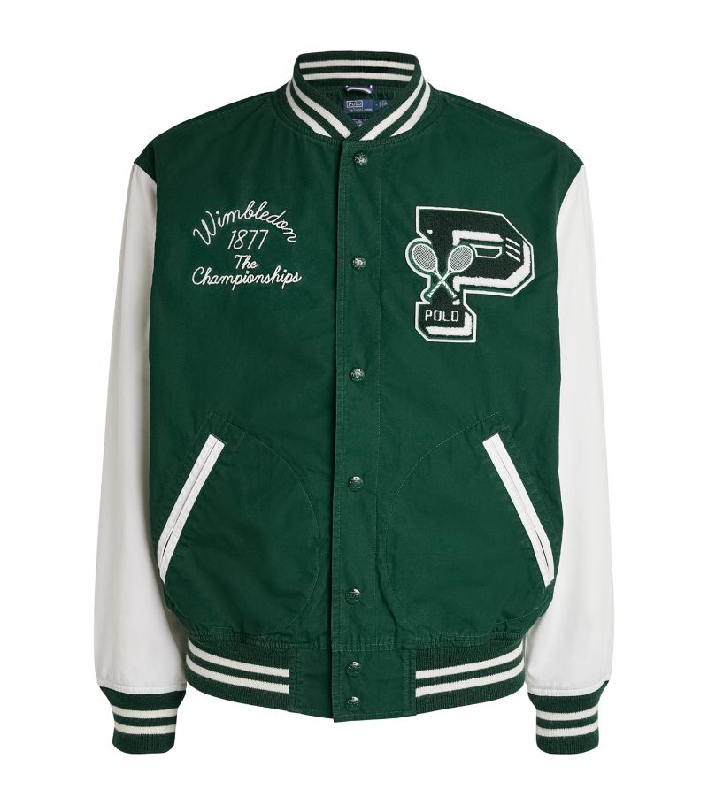 Rlx Ralph Lauren Rlx Ralph Lauren X Wimbledon Cotton Varsity Jacket