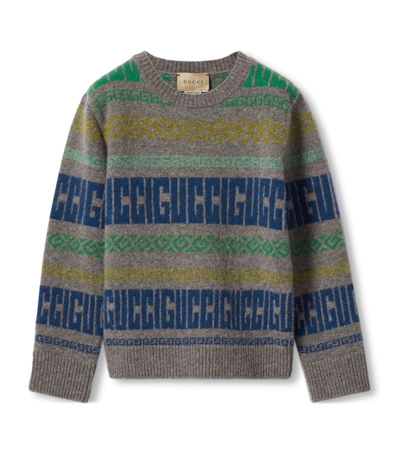 Gucci Gucci Kids Wool Jacquard Logo Sweater (4-12 Years)