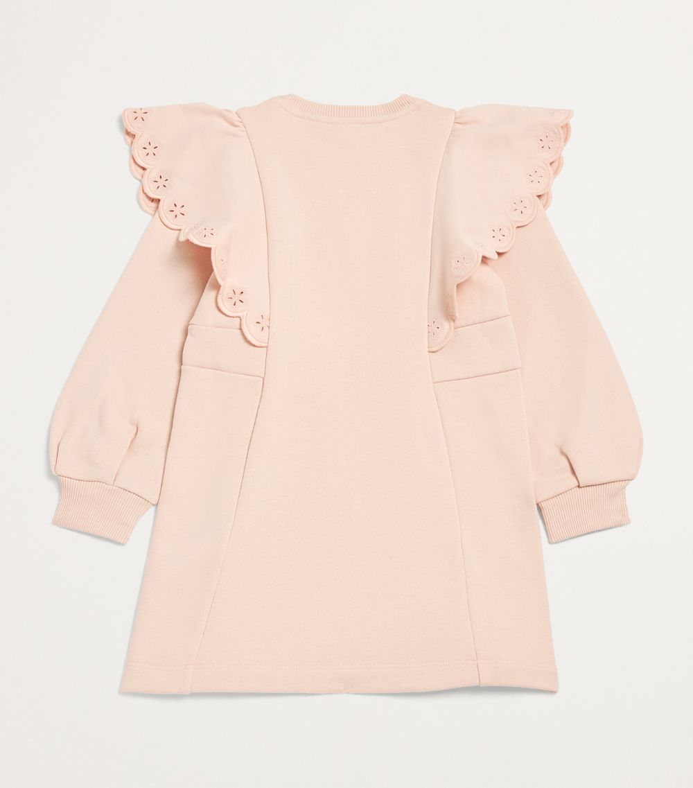 Chloé Kids Chloé Kids Cotton Frill Sweater Dress (4-14 Years)