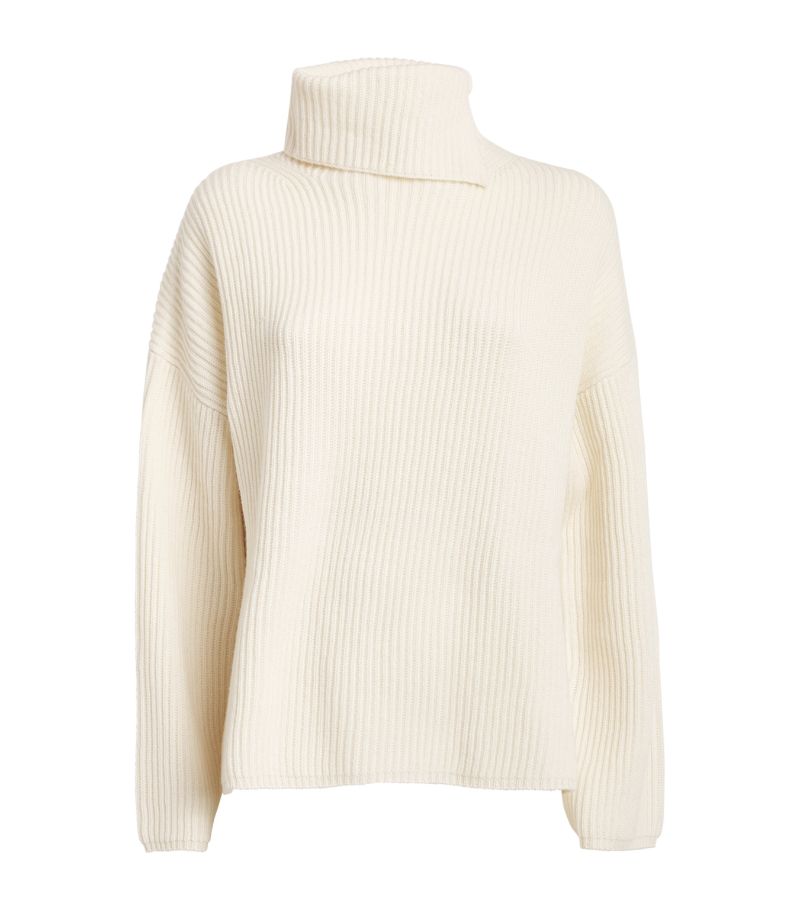 Joseph Joseph Wool-Cashmere-Silk Cardigan-Stitch Sweater