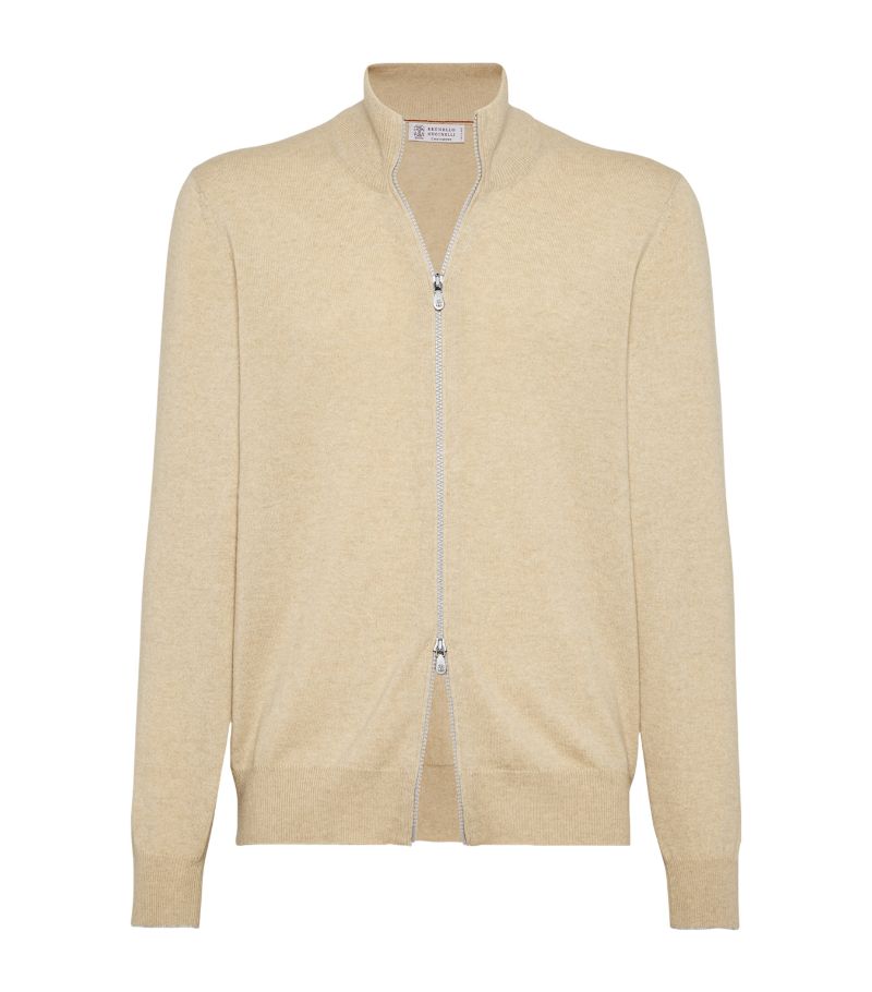 Brunello Cucinelli Brunello Cucinelli Cashmere Zip-Up Cardigan