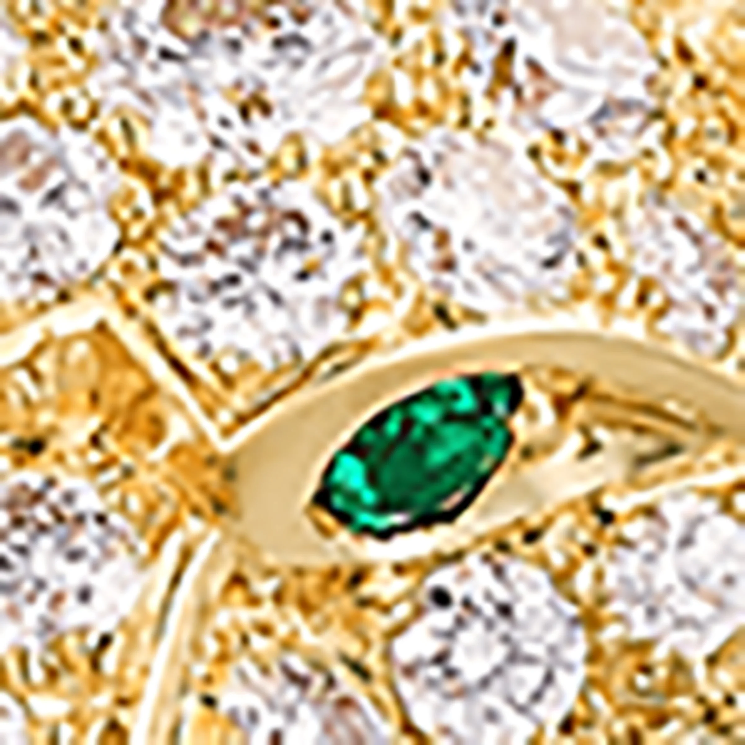 Cartier Yellow Gold, Diamond and Emerald Panthère de Cartier Bracelet