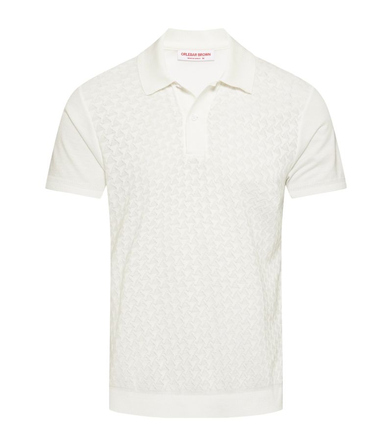 Orlebar Brown Orlebar Brown Cotton-Modal Jacquard Jarrett Polo Shirt