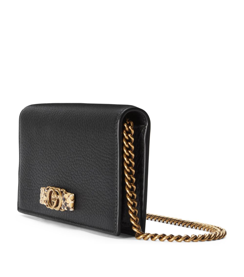 Gucci Gucci Interlocking G Python Bow Chain Wallet