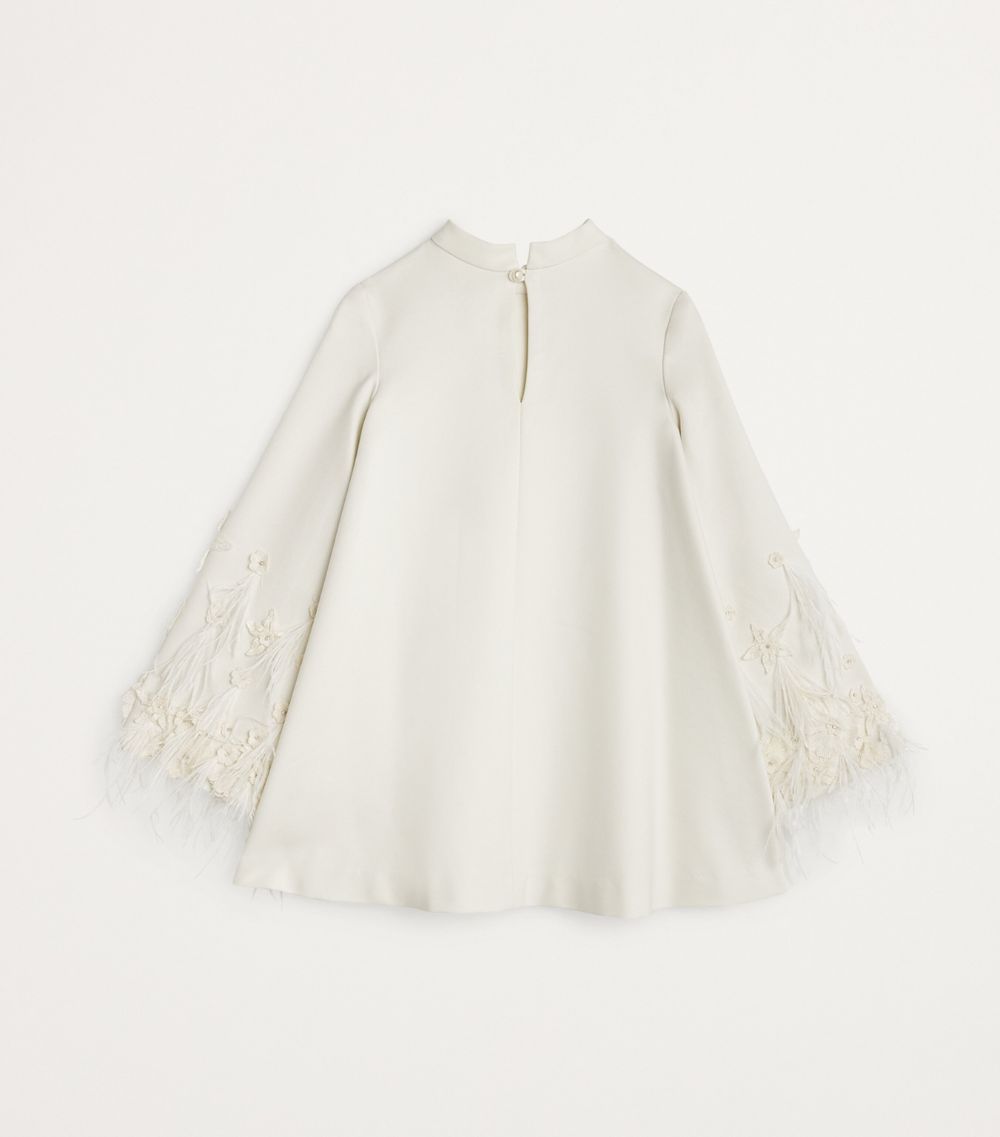 Maison Ava Maison Ava Feather-Trim Anouk Dress (2-14 Years)