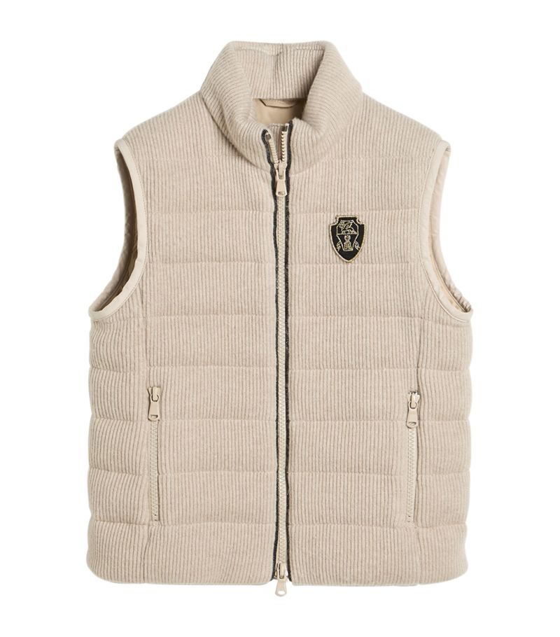 Brunello Cucinelli Kids Brunello Cucinelli Kids Cashmere English-Rib Gilet (4-12 Years)