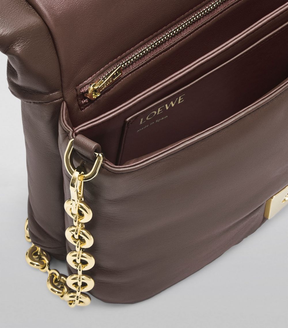 Loewe LOEWE Goya Anagram Puffer Chain Shoulder Bag