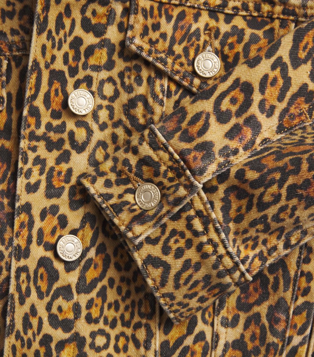 7 For All Mankind 7 For All Mankind Leopard Print Classic Trucker Jacket