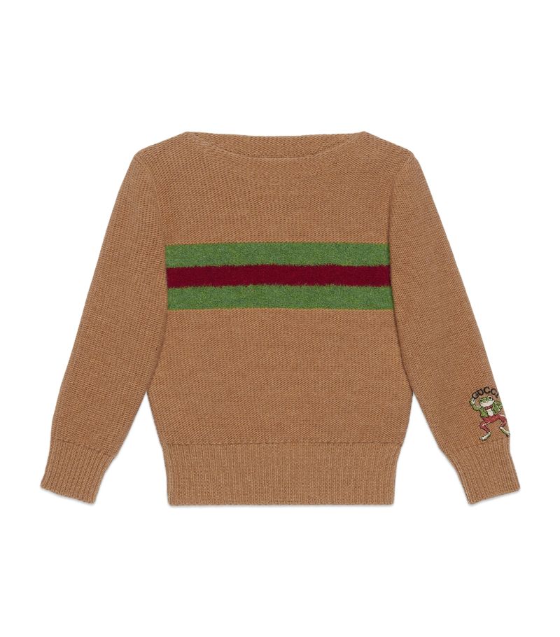 Gucci Gucci Kids X Peter Rabbit Wool Web Stripe Sweater (4-12 Years)