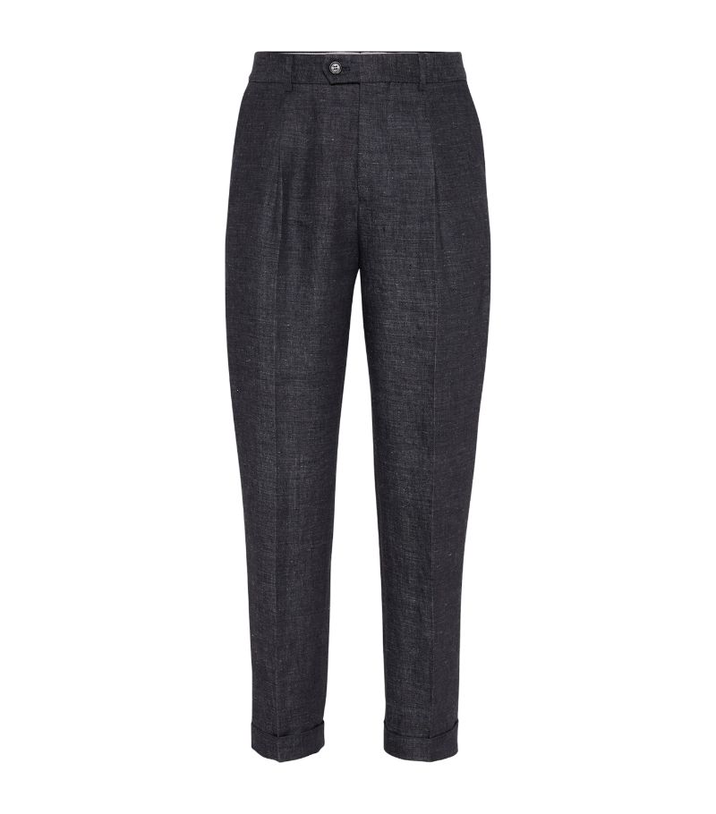 Brunello Cucinelli Brunello Cucinelli Linen Leisure-Fit Trousers