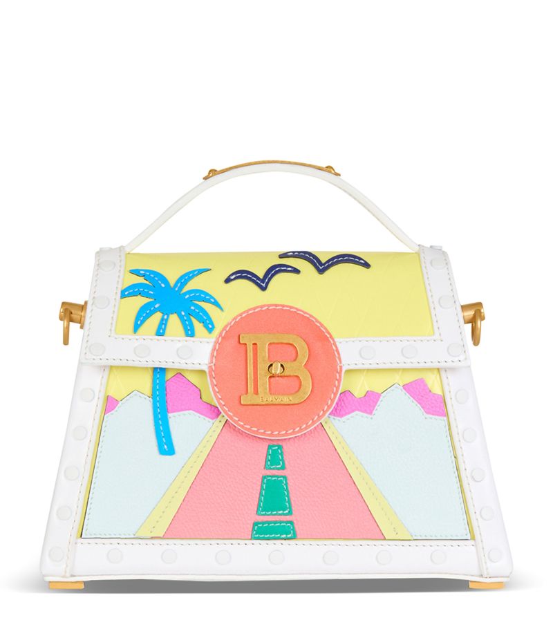 Balmain Balmain Leather B-Buzz Dynasty Postcard Top-Handle Bag