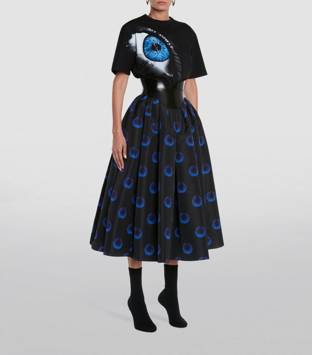 Alexander McQueen Alexander McQueen Iris Print Midi Skirt